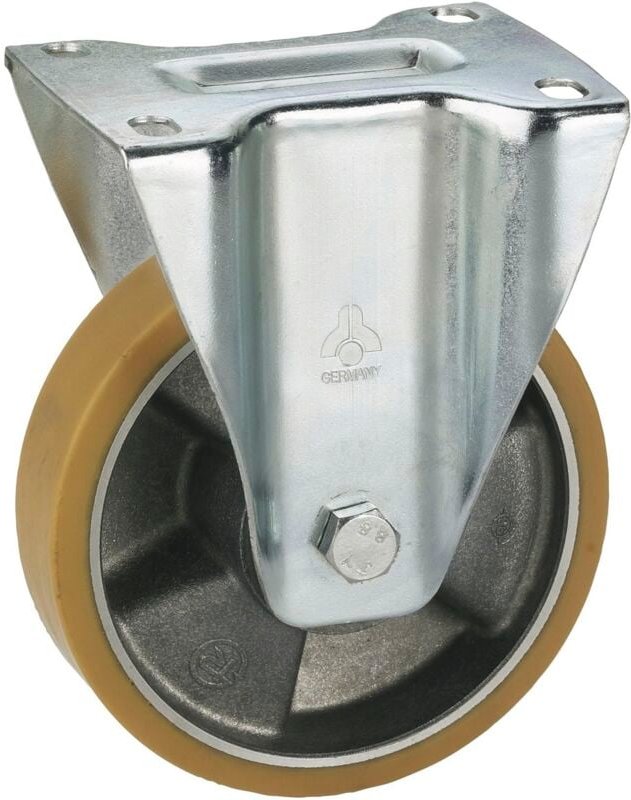 Dörner+helmer - Bockrolle Polyurethan-Rad ø 80 mm Alufelge Industrierolle Tragkraft 200 kg