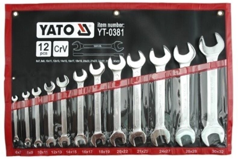 Gabelschlüssel 6-32 12 stk YT-0381 Yato