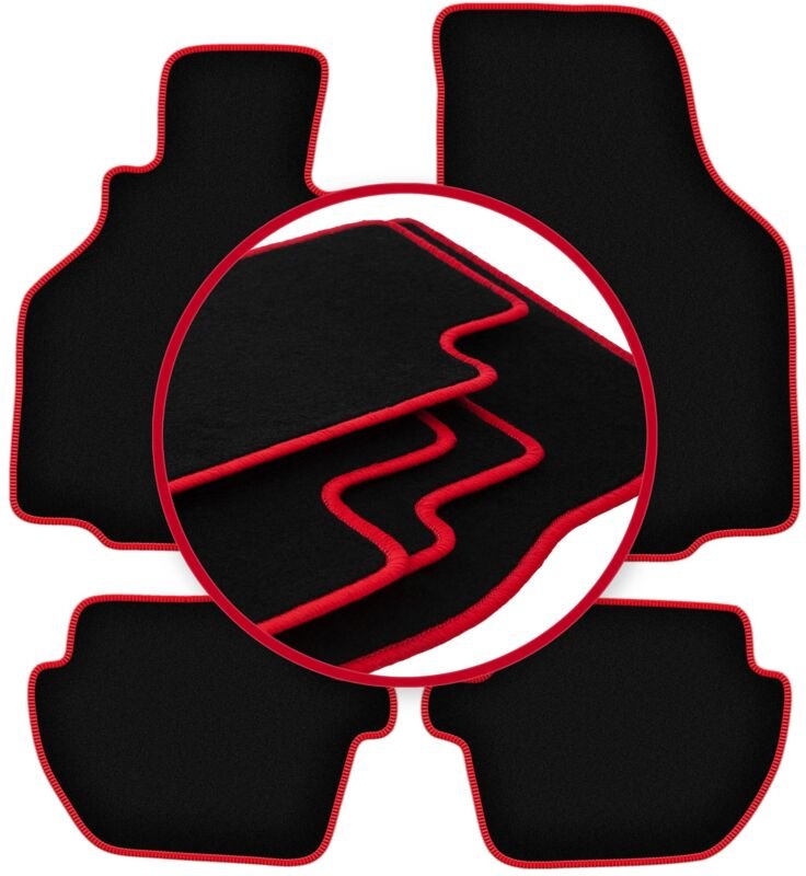 CARLUX-RED Autofußmatten für: Typ Porsche 911. 996 Coupé (1997–2004)