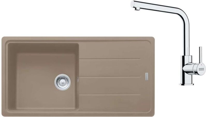 Franke - Sets - Küchenset G264KA, Fragranitspüle bfg 611 und Armatur fs 3230.031, Kaschmir/Chrom 114.0700.739