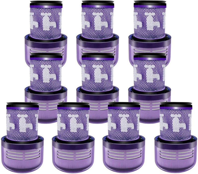 Trade-Shop waschbarer HEPA-Filter / Vormotor-Filter lila kompatibel mit Dyson V12 Serie, ersetzt 971517-01 / Staubsauger...