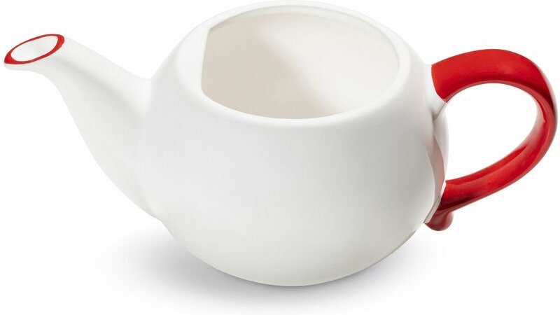 Gmundner Keramik - Rubinroter Rand, Unterteil Teekanne 0,5L