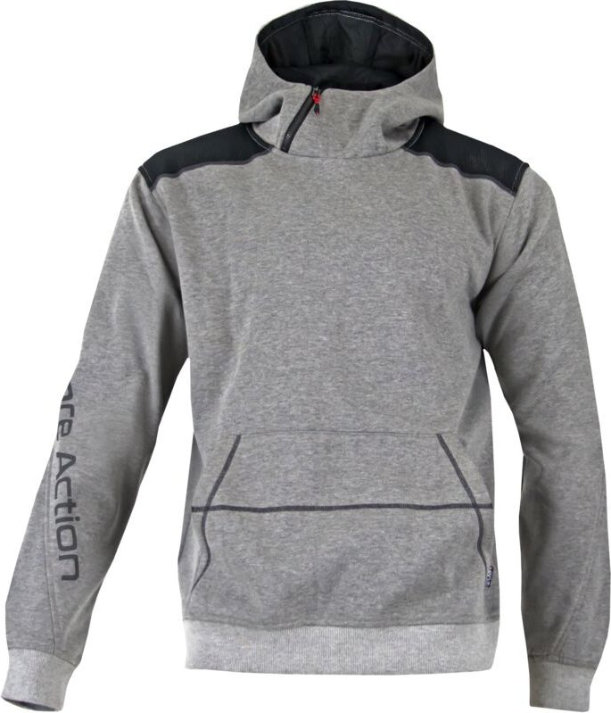 LMA - Hoher Kragen Jogging Kapuzenpullover mit Reißverschluss Grau 8079 cyber T.6