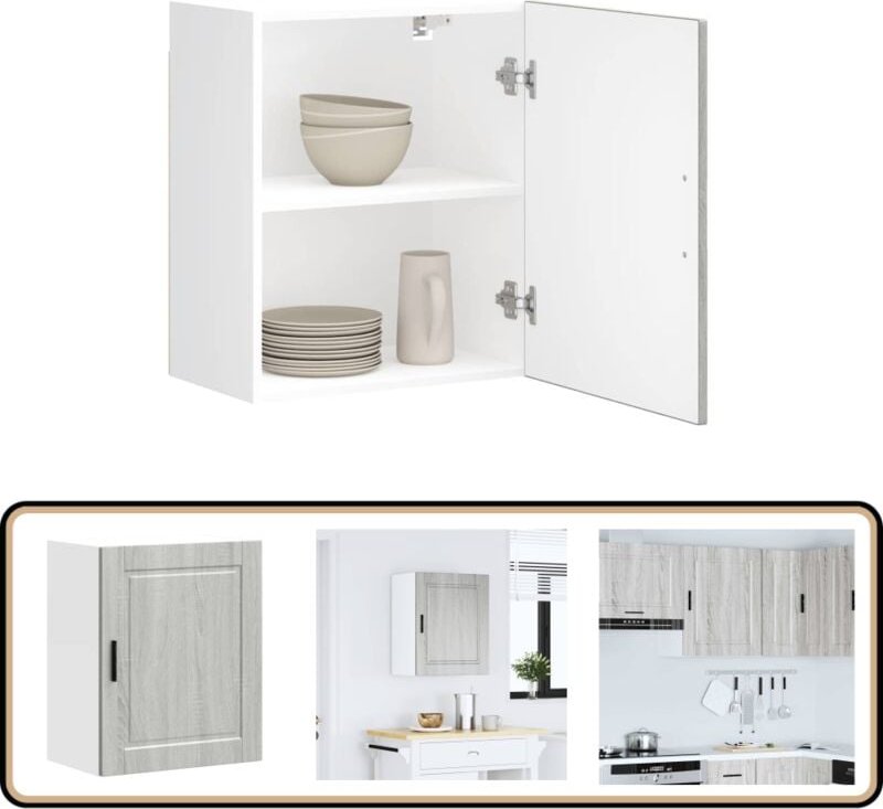 Küchen-Hängeschrank Porto Grau Sonoma Holzwerkstoff - Vidaxl