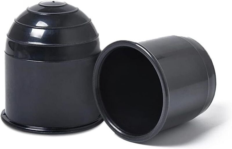 Stück schwarze Anhängerkupplungsabdeckung, universelle 60-mm-Kugelkappe für Wohnwagenkupplung, Kunststoff-Anhängerkupplu...