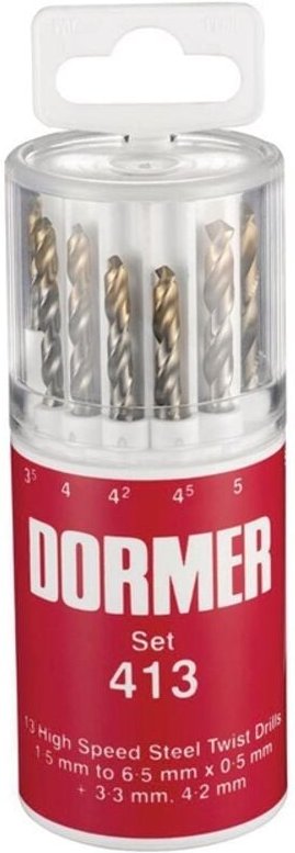 Dormer - Spiralbohrersatz A094 din 338 TypN D.1,5-6,5x0,5mm hss 13tlg.Runddose