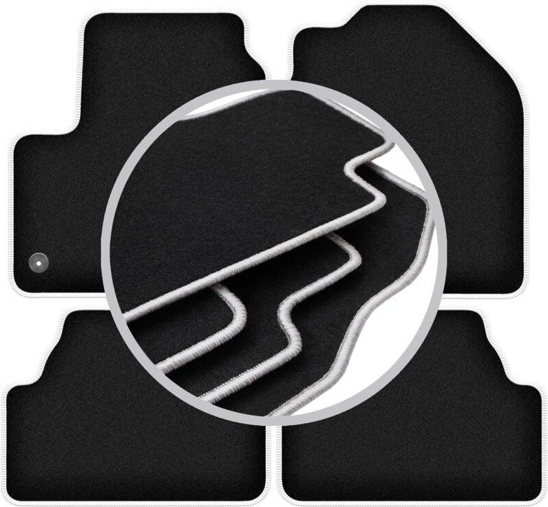 CARLUX-SILVER Autofußmatten für: Hyundai Kona EV / Electric Crossover (2017-)