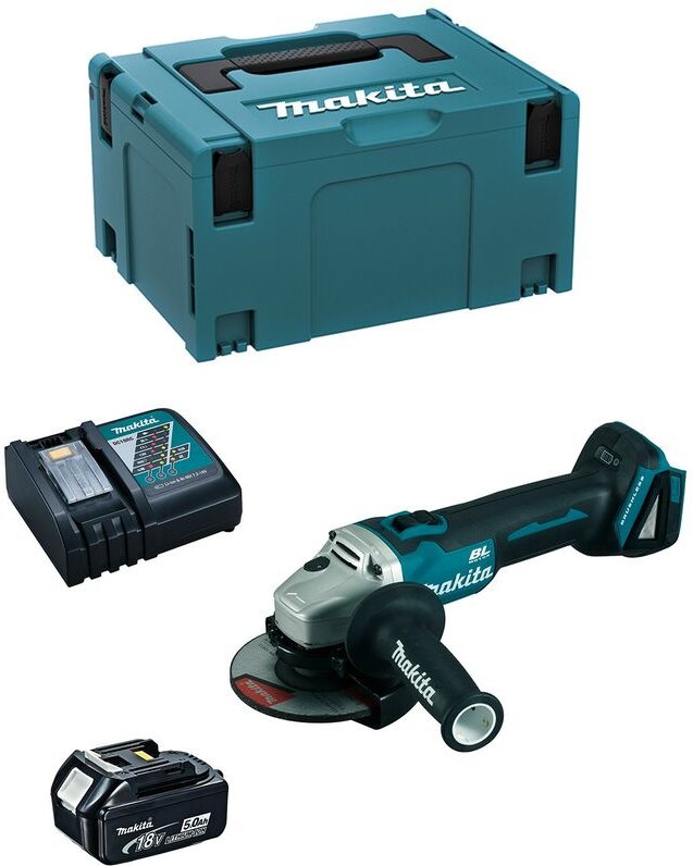 Mini-Winkelschleifer Makita DGA504RTJ1 (1 x 5,0 Ah + DC18RC + makpac 3)