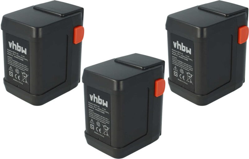 Thumbnail - 3x Akku kompatibel mit Gardena Turbotrimmer SmallCut 300 Accu (8844-20) Grasschere, Strauchschere (4000mAh, 18V, Li-Ion)...