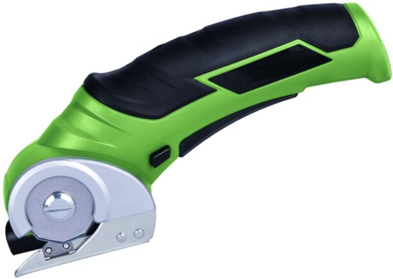 SharpSpin - Kabelloser Akku-Universalschneider mit selbstschärfender Rundklinge - Schneidet Leder, pvc, Teppiche, Karton...