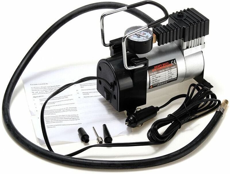 Shining House - 16 x 8 x 11 cm, tragbarer Mini-Luftkompressor mit Einklemmschutz, elektrische Reifenfüllpumpe, 12 v, 120...