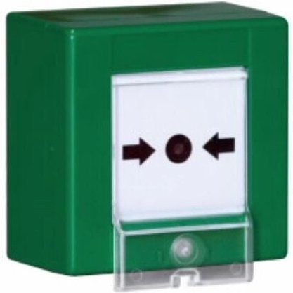 2495-V - glasbruch-drucktaster IP54 grün