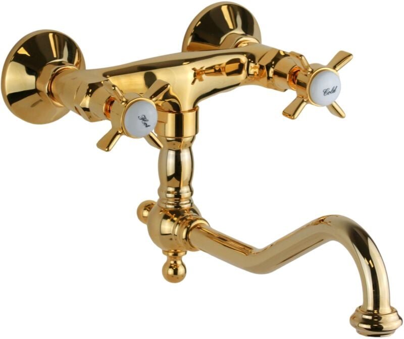 Gattoni Rubinetteria - Goldfarbene Küchenarmatur mit niedrigem Auslauf Gattoni London 1705117D0 Gold