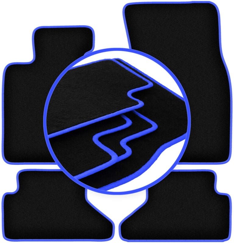 CARLUX-BLUE Autofußmatten für: BMW 6 E63 Coupé (2003-2010)