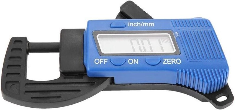 Dickenmessgerät, großes digitales Display, große Schüssel, Utensiliendickenmessgerät, blau - Ahlsen