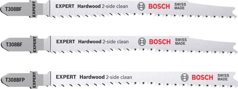 Bosch EXPERT ‘Hardwood 2-side clean‘ Stichsägeblatt-Set, T308BF/BFP, 2-tlg.