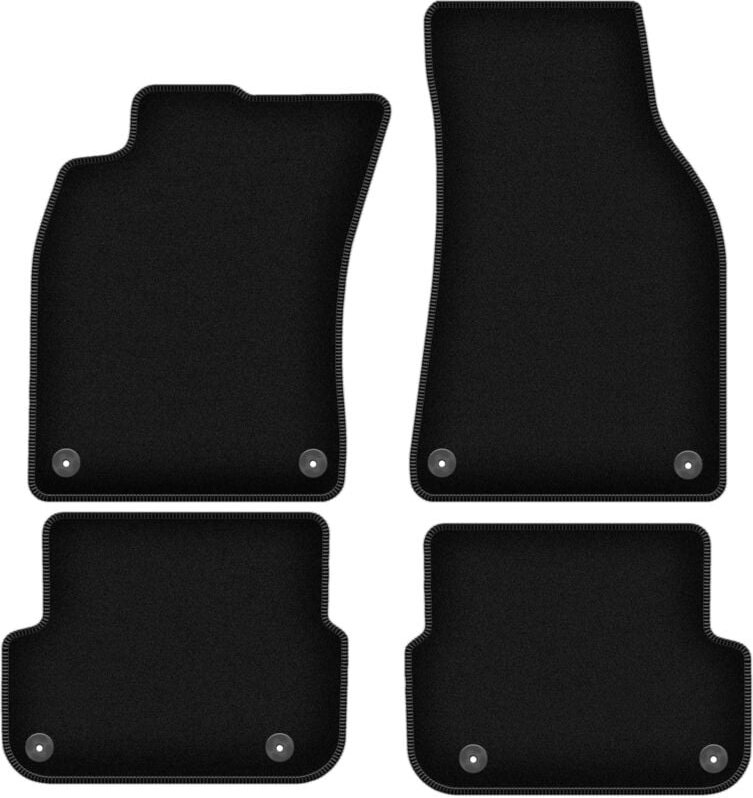 BASIC schwarze Veloursmatten für: Audi A6 C6 FL Limousine, Kombi, Avant (2006-2011)
