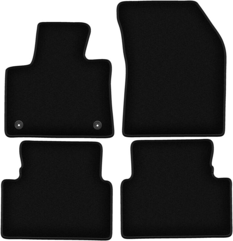 BASIC schwarze Veloursmatten für: Citroen C5 Aircross Crossover (2019-)
