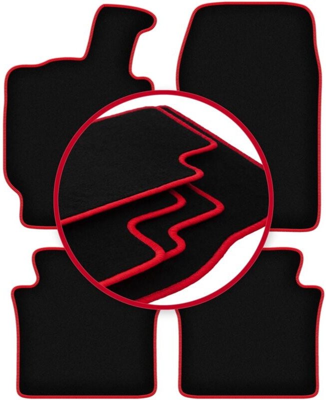 CARLUX-RED Autofußmatten für: Lancia Thesis Limousine (2001-2009)