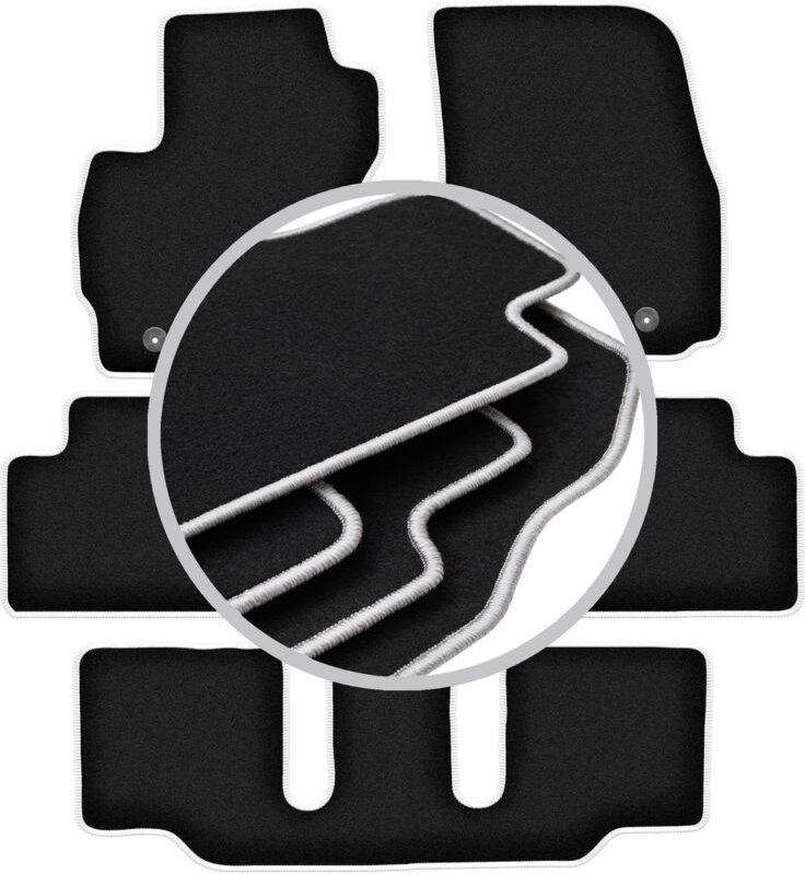 CARLUX-SILVER Autofußmatten für: Mazda 5 I 7 Sitzer (2005-2010)