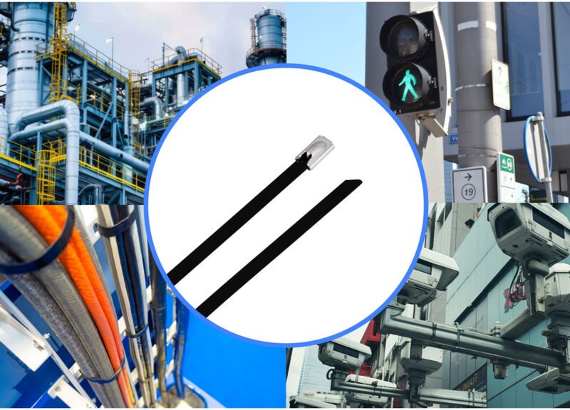 TC-12647600 Stahlkabelbinder 680 mm 4.6 mm aisi 304 mit Beschichtung 100 St. - Tru Components