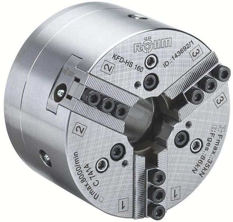 Röhm Kraftspannfutter KFD-HS 160, 3-Backen, Kreuzversatz, ISO 702-I - 157768