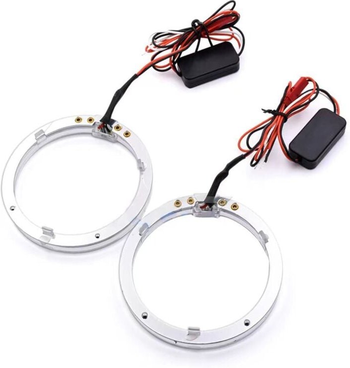 2 stücke Rote LED Angel Eyes Halo Ringe DRL Blinker Nebel Licht Lampe 110mm/4,33 in für Auto