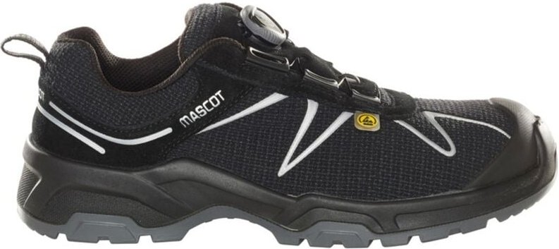 Mascot FOOTWEAR FLEX Sicherheitshalbschuh F0122 S3 ESD DGUV W10 Gr. 41 schwarz/silber