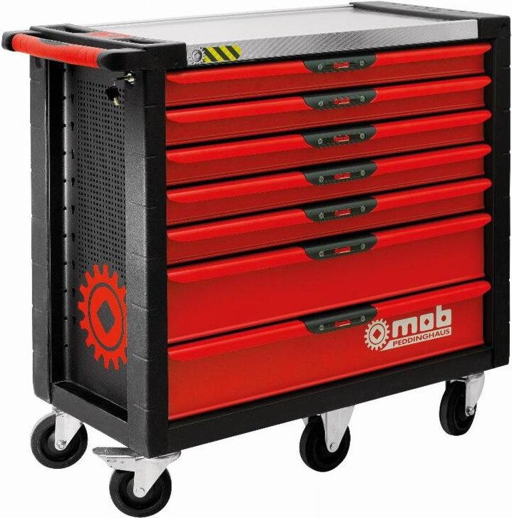 Werkzeugwagen xliner 7 Schubladen 5 kippsichere Module 177 Teile - mob - 9518177701