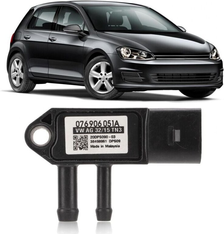 DPF-Drucksensor, 076906051A Diesel-Differenzdrucksensor dpf 3-poliger Stecker Ersatz für A3 A4 A6 S4 S6 a