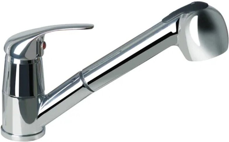 Nerea Küchenmischer aus verchromtem Messing mit Brause Centrale Brico