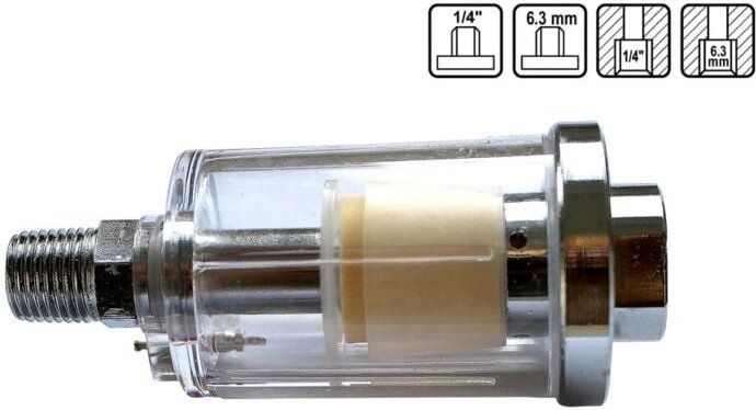 1/4' Druckluft-Wasserabscheider Mini Filter Luftfilter Wasserabscheider Abscheider