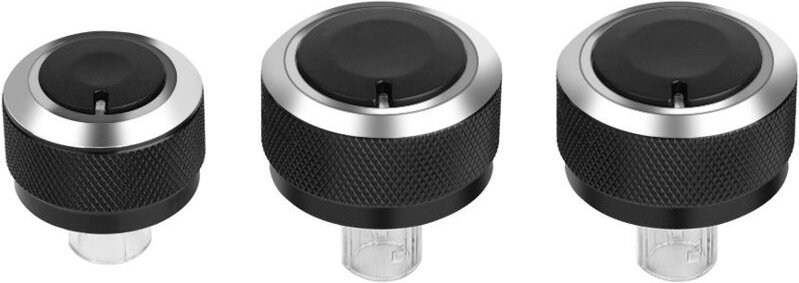 Zoternen - Stück 5 Heizungsknöpfe + Klimaanlagenschalter, 3 Aluminium-Klimaanlagen-Bedienknöpfe für 5 MK5 2005-2009