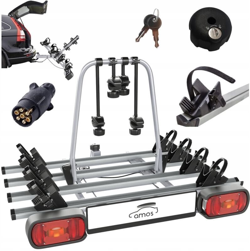 Amos Giro 4 Fahrradplattform für 4 Fahrräder – 7 PIN