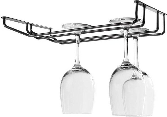 Doppelter Aufhänger, Schwarz, Metallic, Edelstahl, 34 x 20 cm.