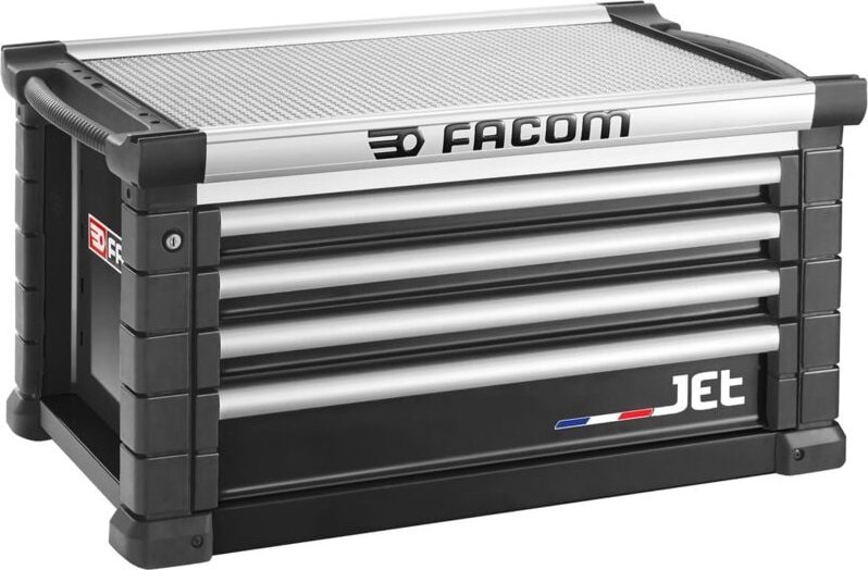 FACOM Werkzeugtruhe JET mit 4 Schubladen, 4 Module pro Schublade, schwarz (RAL 9005)