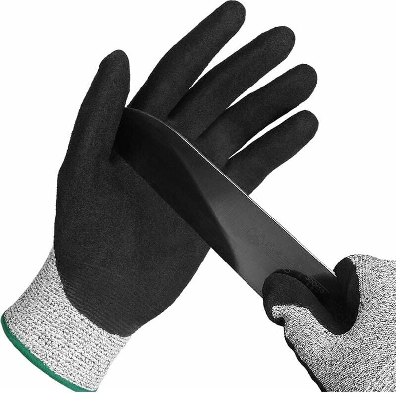 Cyslmuk - Schnittfeste Handschuhe, Schutzhandschuhe der Stufe 5, aus Edelstahlgeflecht, geeignet für Arbeitshandschuhe z...