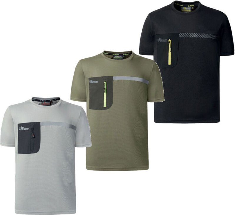 U Power Christal Arbeits-T-Shirt - XXXXL - Schwarze