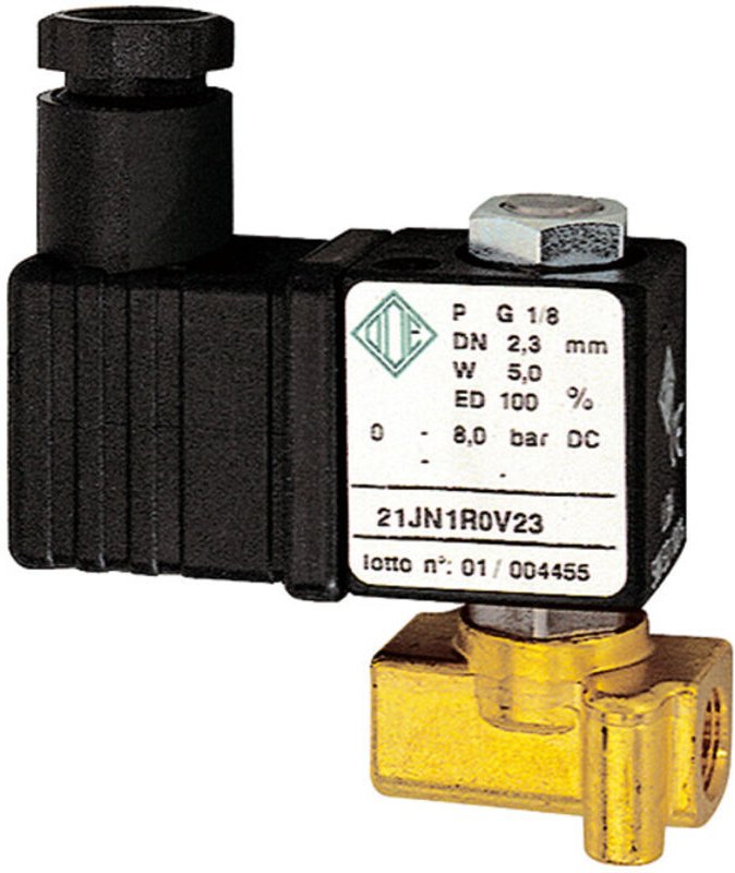 2/2-MV,MS,NC,direktg.,230V,50Hz,10VA,FPM,G1/8,PN0-18bar - Riegler