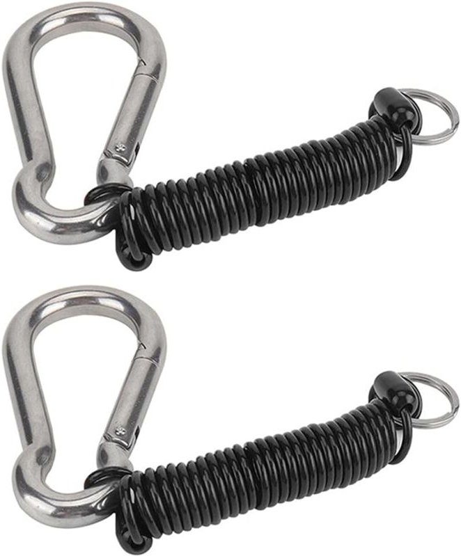 2 Stück abnehmbare Anhänger-Bremskabel, Edelstahl-Feder-Abschleppspule, robuste Stahldraht-Sicherheitskabelgurte für Woh...
