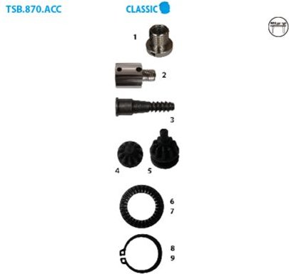 Zubehör für Drehfutter Classic 7 Zahnkranz 1 ' x 8TPI