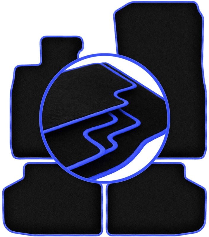 CARLUX-BLUE Autofußmatten für: BMW 7 F01 xDrive (2008-2015)