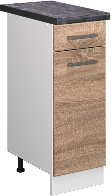 Thumbnail - Küchenunterschrank R-Line, Sonoma, 30 cm , AP Anthrazit, Vicco