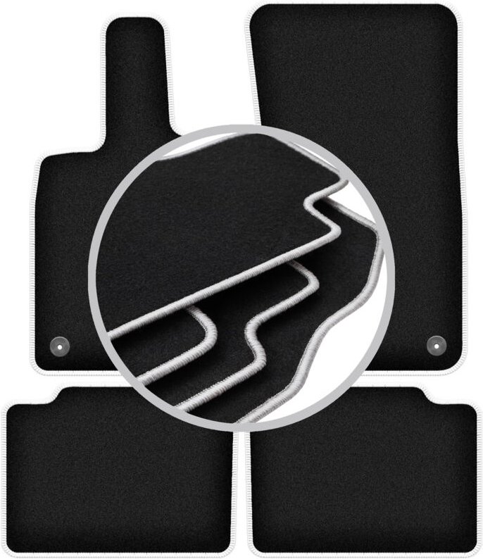 CARLUX-SILVER Autofußmatten für: Porsche Panamera II Coupé (2017-)