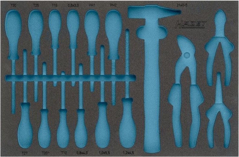 2-Komponenten Weichschaum-Einlage für Art.Nr. 163-330/16, 3/3 (519 x 342 mm) - Hazet