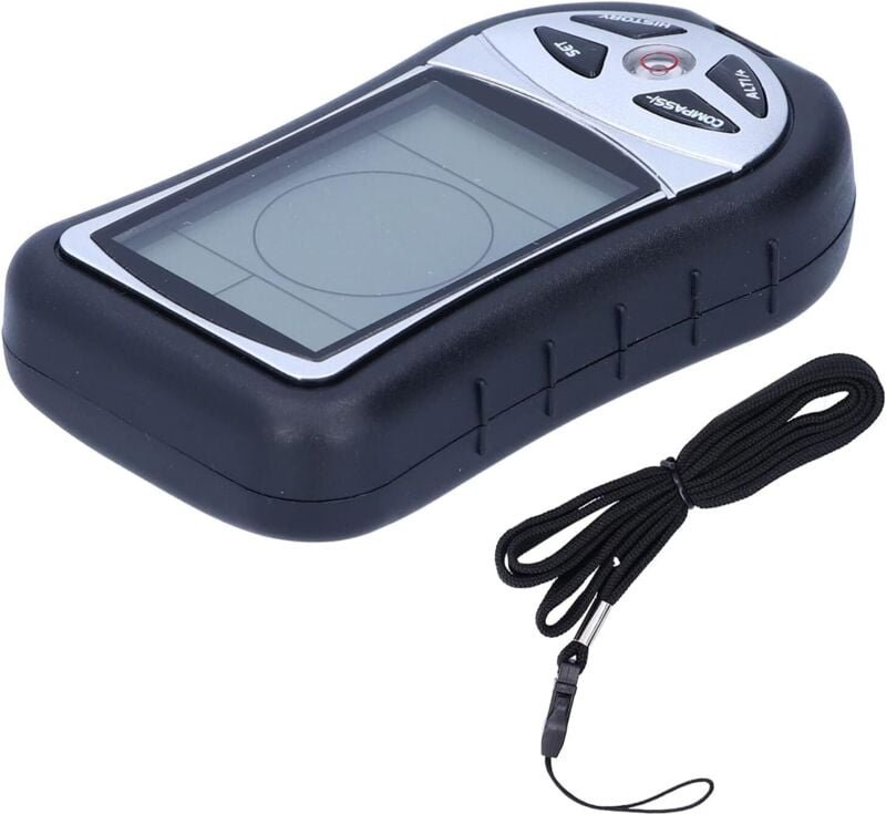 Digitaler Höhenmesser, Multifunktions-LCD-Kompass, Höhenmesser, Barometer, Thermometer, Außenmessgerät mit Umhängeband