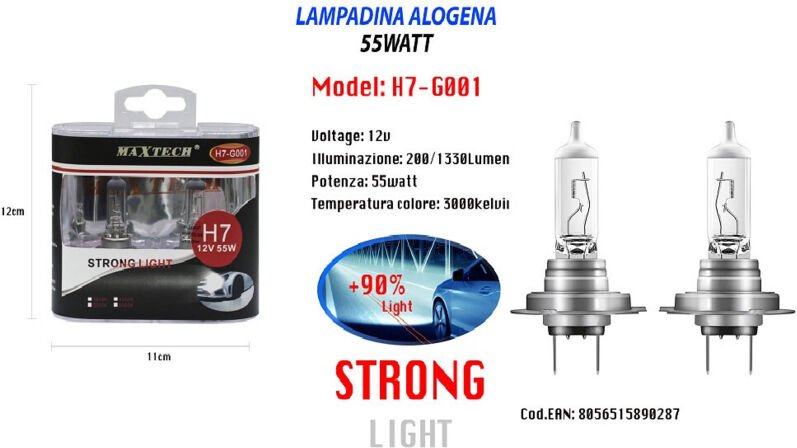 Thumbnail - Maxtech - Trade Shop - autolampe H7 12V 55 watt super glänzend halogenlampe H7-G001 -