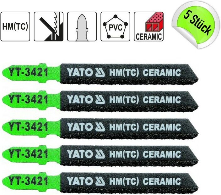 Thumbnail - Yato - Stichsägeblatt Stichsägeblätter Stichsäge Sägeblatt für Keramik Bosch Säge 5 Tlg