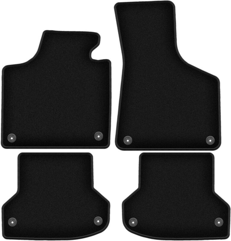 BASIC schwarze Veloursmatten für: Audi A3 8P Fließheck, Sportback, Cabrio (2003-2011)