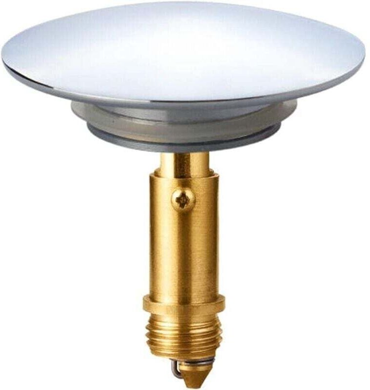 Thumbnail - Aiperq - 66 mm Pop-Up Click-Clack-Ablaufgarnitur für Badezimmerspüle, Küchenspüle, verchromte Spüle aus massivem Messing